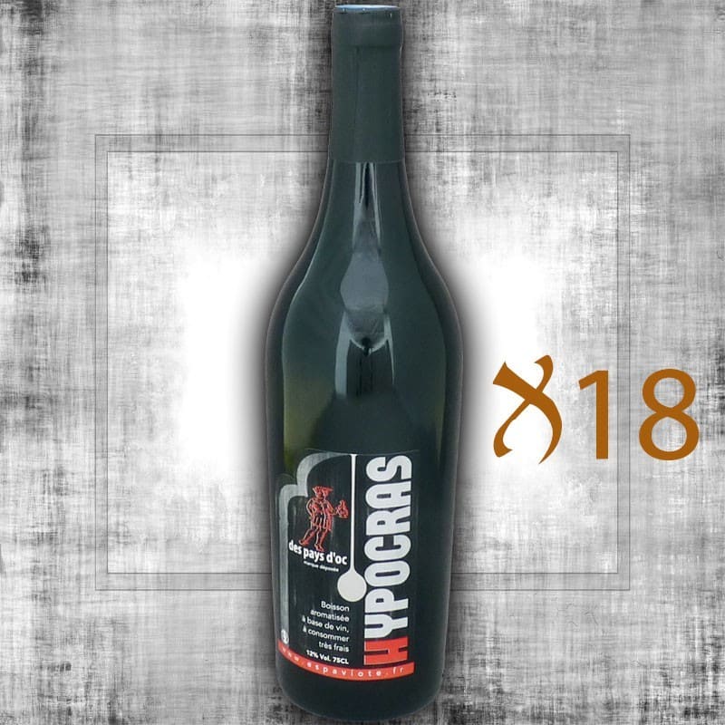 Méga lot de 18 hypocras rouge