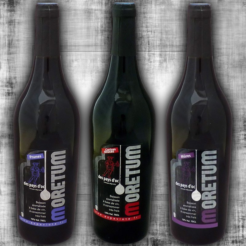 Lot de 3 Moretum : prune, cerise, mûre