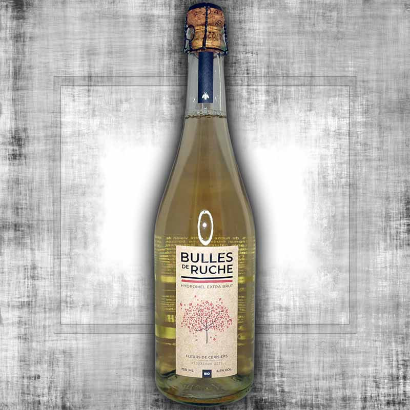 Hydromel pétillant extra brut Miel de Cerisier BIO 75cl 4,5% Vol