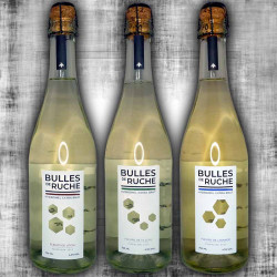 Hydromels pétillants extra brut Fleurs de tilleul, Lavande et Litchi 75cl 4,5% Vol